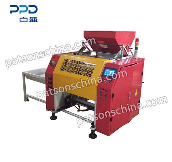 Heavy duty high speed automatic stretch film rewinding machine