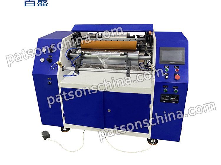 Semi automatic cling film rewinder with perforation function