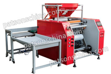 Automatic 3 shaft stretch film rewinder