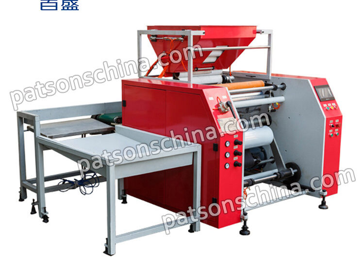 Automatic 3 shaft stretch film rewinder