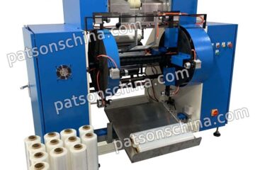 Automatic 4 shafts stretch film rewinding machine