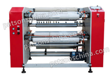 4 shaft semi auto stretch film slitting rewinding machine