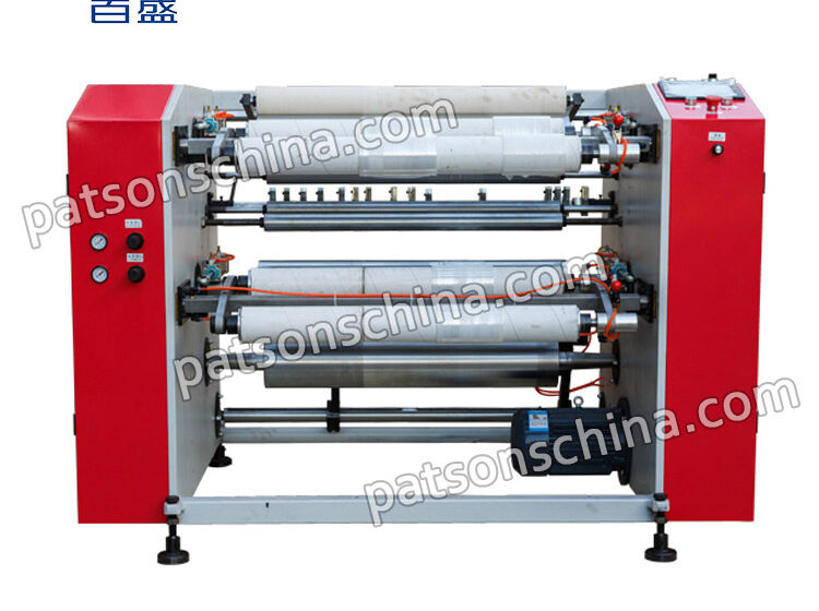 4 shaft semi auto stretch film slitting rewinding machine