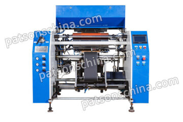 Automatic 5 shaft cling film rewinding machine