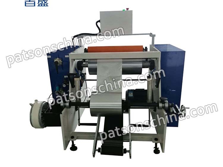 Two shaft aluminum foil embossing rewinding machine