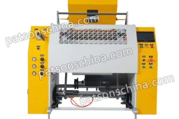 Safety cover automatic high speed stretch film rewinder machine