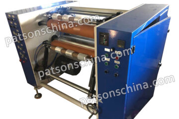 Air shaft model stretch film slitting rewinding machine