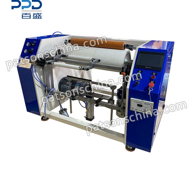 Semi automatic aluminum foil silicon paper rewinder machine