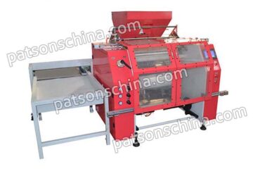 Automatic stretch film rewinding machine with CE cover