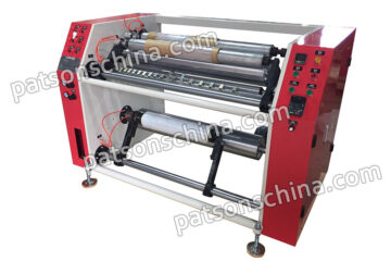 Semi automatic 900mm width cling film slitter rewinder