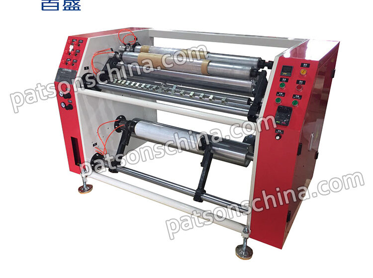 Semi automatic 900mm width cling film slitter rewinder