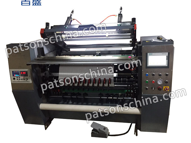 Automatic coreless thermal paper roll slitter rewinder