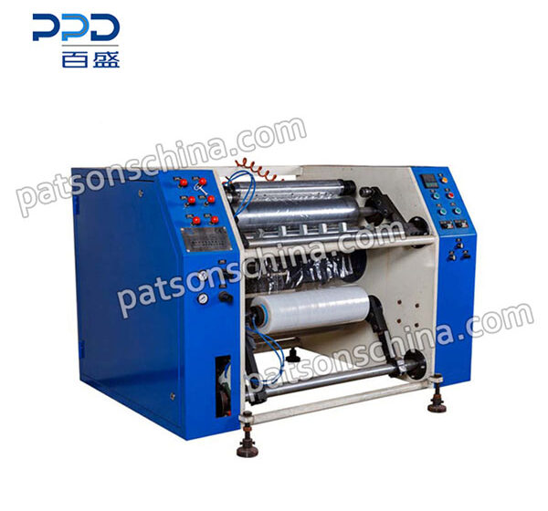 Two shaft semi automatic coreless stretch film rewinder