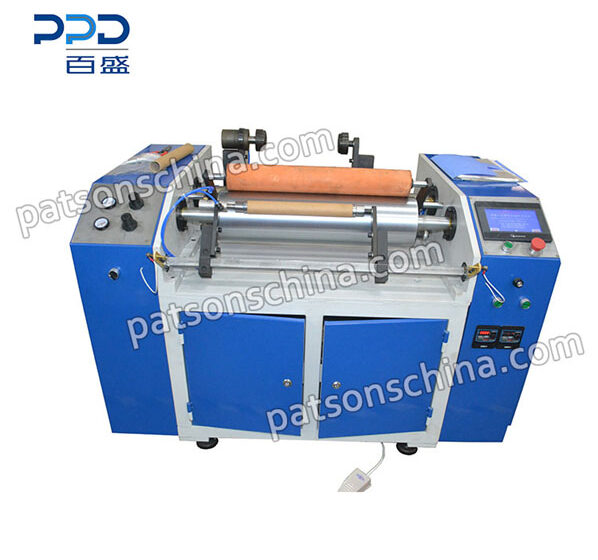 Semi automatic fluffy film rewinding machine