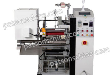 Protective plastic masking film rewinding machine