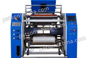 Automatic pre stretch film rewinding machine