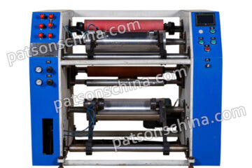 Semi auto stretch film rewinder