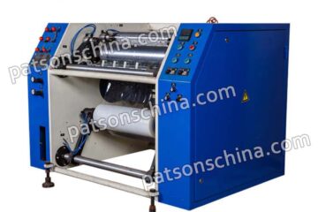 2 shaft semi automatic pre stretch film slitter rewinder