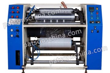 Semi automatic pre stretch film rewinding machine