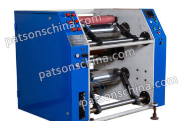 Two shaft cling film rewinding machine