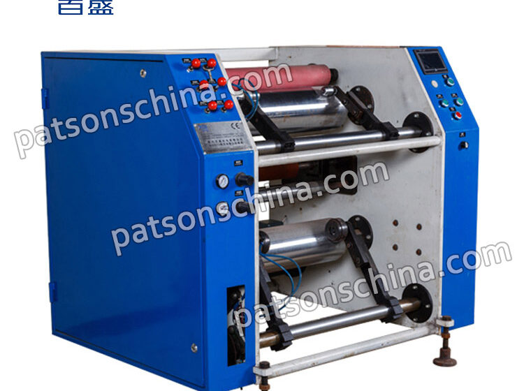 Two shaft cling film rewinding machine