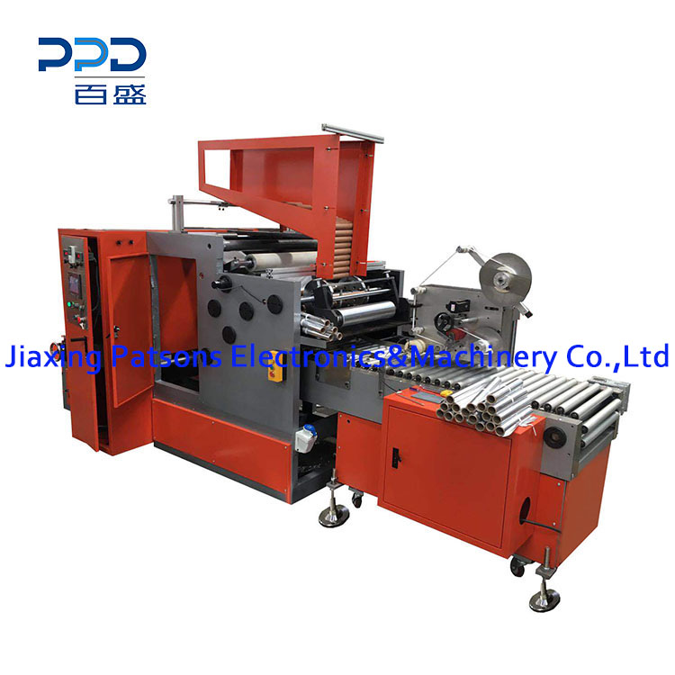 Fully Automatic Aluminium Foil Rewinding Machine with Auto Labelling Attachment