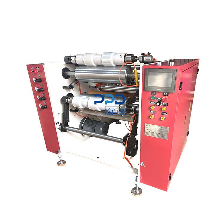 New Model 2 Shaft Stretch Film Slitter Rewinder With Touch Screen