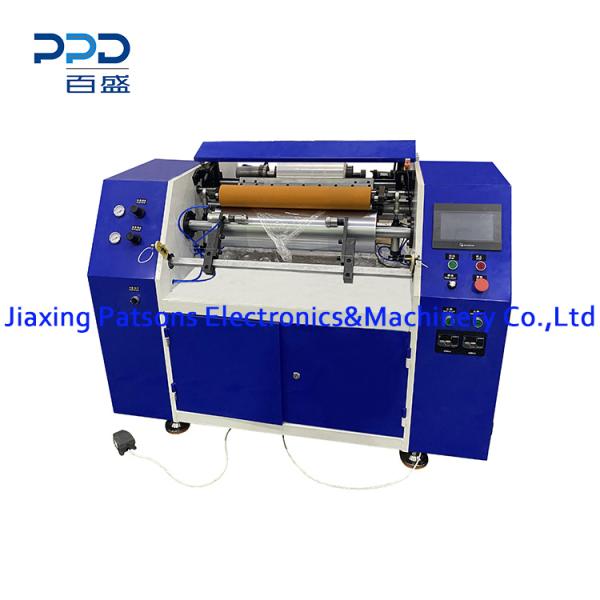 Semi Auto Aci Tunggal PE/PVC Cling Film Perforation Rewinder