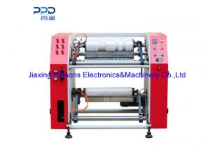Máquina cortadora y rebobinadora de película estirable PE/película adhesiva